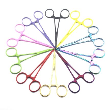 High-quality multi-color surgical forceps set by Velteriyan Enterprises.